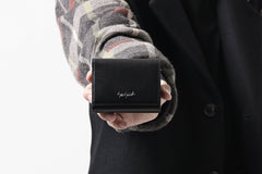 画像をギャラリービューアに読み込む, discord Yohji Yamamoto Tri Folded Compact Wallet / Smooth Cow Skin Leather (BLACK)