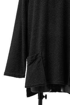 Load image into Gallery viewer, ISAMU KATAYAMA BACKLASH LONG SLEEVE CUT & SEWN / RANDOM PILE FABRIC (BLACK)
