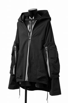画像をギャラリービューアに読み込む, A.F ARTEFACT exclusive BIG POCKET HOODIE ZIP BLOUSON (BLACK x WHITE)
