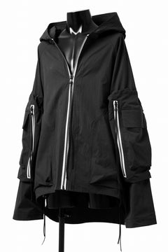 画像をギャラリービューアに読み込む, A.F ARTEFACT exclusive BIG POCKET HOODIE ZIP BLOUSON (BLACK x WHITE)
