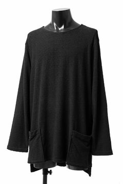Load image into Gallery viewer, ISAMU KATAYAMA BACKLASH LONG SLEEVE CUT & SEWN / RANDOM PILE FABRIC (BLACK)