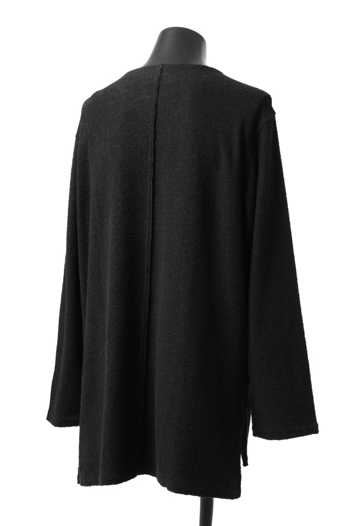 Load image into Gallery viewer, ISAMU KATAYAMA BACKLASH LONG SLEEVE CUT & SEWN / RANDOM PILE FABRIC (BLACK)