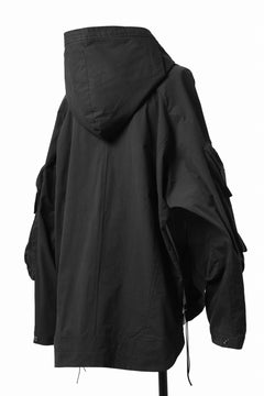 画像をギャラリービューアに読み込む, A.F ARTEFACT exclusive BIG POCKET HOODIE ZIP BLOUSON (BLACK x WHITE)