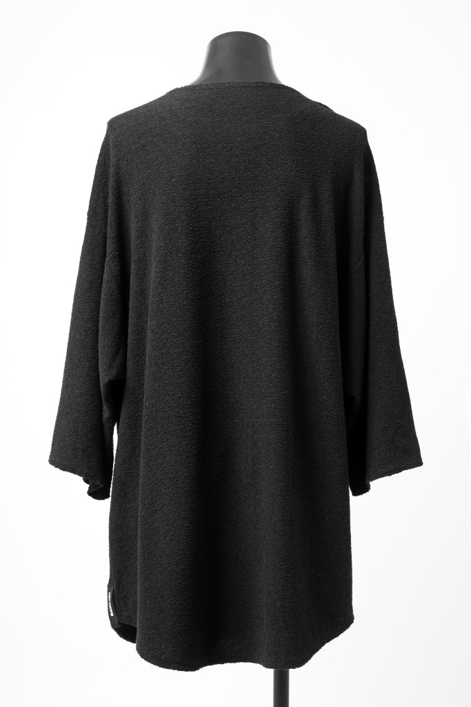 Load image into Gallery viewer, ISAMU KATAYAMA BACKLASH OVER FITTED CUT & SEWN / RANDOM PILE FABRIC (BLACK)