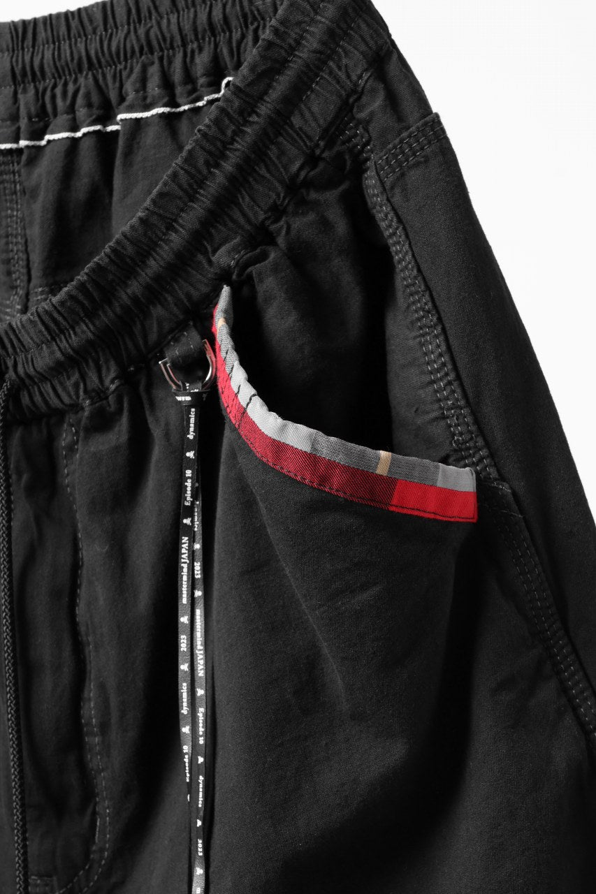 Load image into Gallery viewer, mastermind JAPAN LIGHT OZ SELVEDGE DENIM WORK SHORTS / SPECIAL WATER REPELLENT (BLACK)