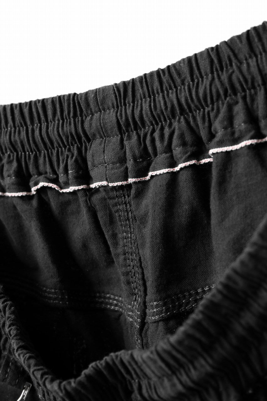 Load image into Gallery viewer, mastermind JAPAN LIGHT OZ SELVEDGE DENIM WORK SHORTS / SPECIAL WATER REPELLENT (BLACK)