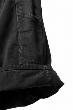 Load image into Gallery viewer, mastermind JAPAN LIGHT OZ SELVEDGE DENIM WORK SHORTS / SPECIAL WATER REPELLENT (BLACK)