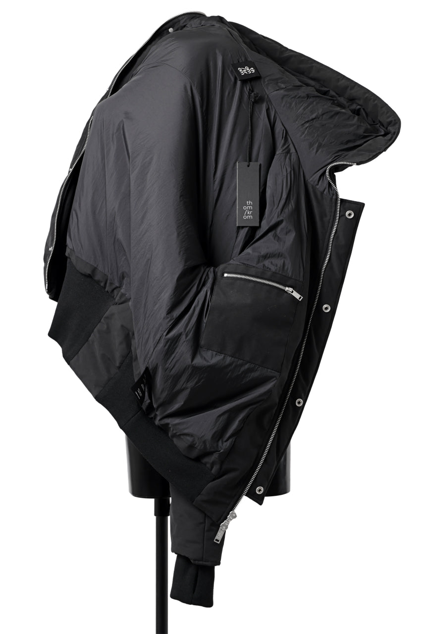 画像をギャラリービューアに読み込む, thomkrom HOODIE ZIP JACKET / WARM PADDED (BLACK)