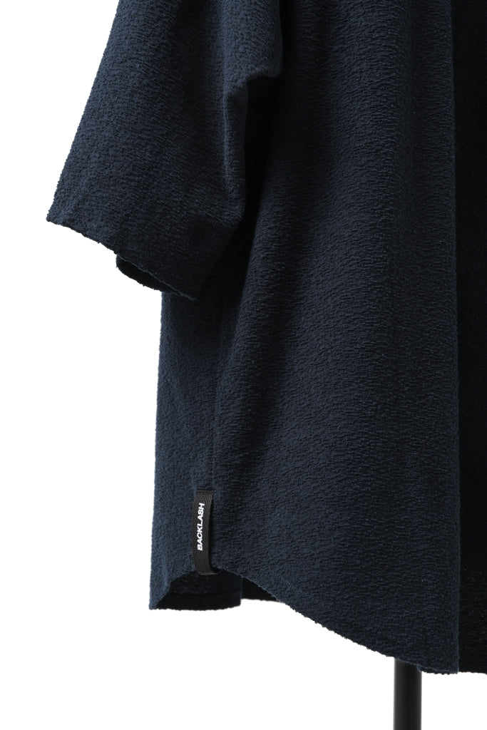 Load image into Gallery viewer, ISAMU KATAYAMA BACKLASH OVER FITTED CUT & SEWN / RANDOM PILE FABRIC (NAVY)