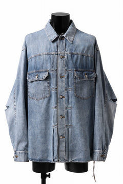 Load image into Gallery viewer, mastermind WORLD LIGHT OZ SELVEDGE DENIM SHIRT / SPECIAL WATER REPELLENT (INDIGO)