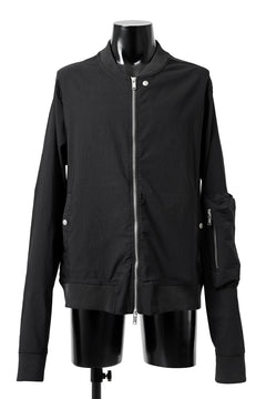 Load image into Gallery viewer, thomkrom MA-1 JACKET / ELASTIC VISCOSE-NYLON (BLACK)