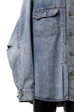 Load image into Gallery viewer, mastermind WORLD LIGHT OZ SELVEDGE DENIM SHIRT / SPECIAL WATER REPELLENT (INDIGO)