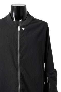 Load image into Gallery viewer, thomkrom MA-1 JACKET / ELASTIC VISCOSE-NYLON (BLACK)