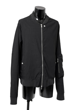Load image into Gallery viewer, thomkrom MA-1 JACKET / ELASTIC VISCOSE-NYLON (BLACK)