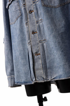 Load image into Gallery viewer, mastermind WORLD LIGHT OZ SELVEDGE DENIM SHIRT / SPECIAL WATER REPELLENT (INDIGO)