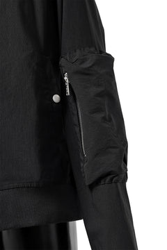 Load image into Gallery viewer, thomkrom MA-1 JACKET / ELASTIC VISCOSE-NYLON (BLACK)