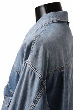 Load image into Gallery viewer, mastermind WORLD LIGHT OZ SELVEDGE DENIM SHIRT / SPECIAL WATER REPELLENT (INDIGO)