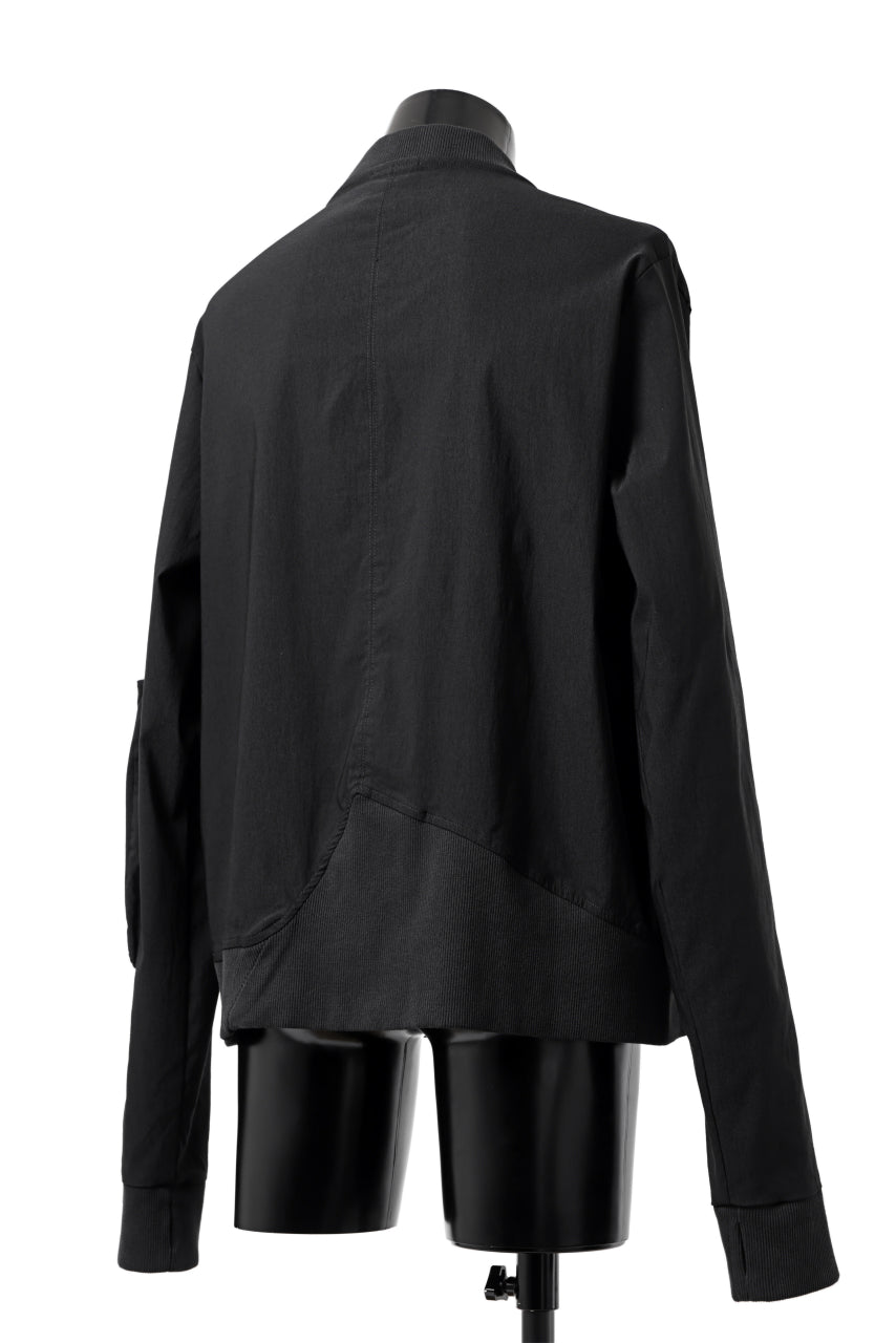 Load image into Gallery viewer, thomkrom MA-1 JACKET / ELASTIC VISCOSE-NYLON (BLACK)