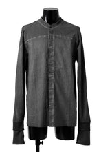 Load image into Gallery viewer, thomkrom NO COLLAR SHIRT/ JERSEY+WOVEN (BLACK OIL)