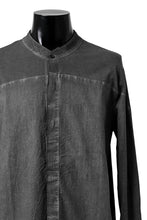 Load image into Gallery viewer, thomkrom NO COLLAR SHIRT/ JERSEY+WOVEN (BLACK OIL)