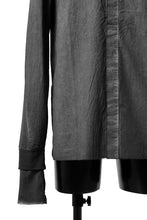 Load image into Gallery viewer, thomkrom NO COLLAR SHIRT/ JERSEY+WOVEN (BLACK OIL)