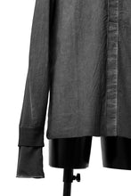 Load image into Gallery viewer, thomkrom NO COLLAR SHIRT/ JERSEY+WOVEN (BLACK OIL)