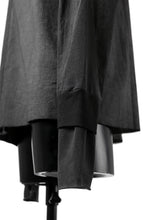 Load image into Gallery viewer, thomkrom NO COLLAR SHIRT/ JERSEY+WOVEN (BLACK OIL)