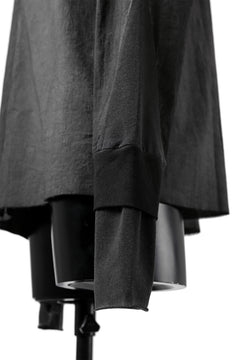 Load image into Gallery viewer, thomkrom NO COLLAR SHIRT/ JERSEY+WOVEN (BLACK OIL)