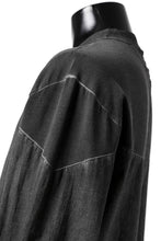 Load image into Gallery viewer, thomkrom NO COLLAR SHIRT/ JERSEY+WOVEN (BLACK OIL)