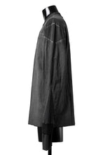 Load image into Gallery viewer, thomkrom NO COLLAR SHIRT/ JERSEY+WOVEN (BLACK OIL)
