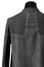 Load image into Gallery viewer, thomkrom NO COLLAR SHIRT/ JERSEY+WOVEN (BLACK OIL)