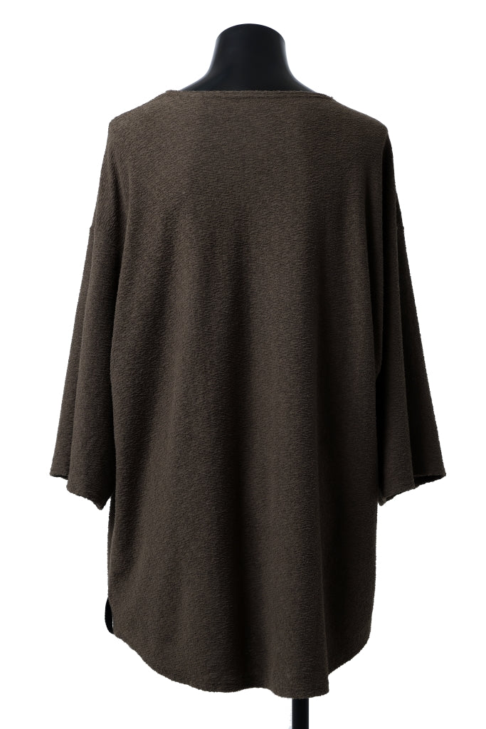 Load image into Gallery viewer, ISAMU KATAYAMA BACKLASH OVER FITTED CUT & SEWN / RANDOM PILE FABRIC (KHAKI)