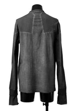 Load image into Gallery viewer, thomkrom NO COLLAR SHIRT/ JERSEY+WOVEN (BLACK OIL)