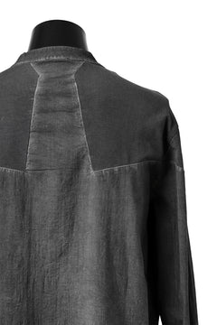 Load image into Gallery viewer, thomkrom NO COLLAR SHIRT/ JERSEY+WOVEN (BLACK OIL)