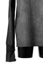 Load image into Gallery viewer, thomkrom NO COLLAR SHIRT/ JERSEY+WOVEN (BLACK OIL)