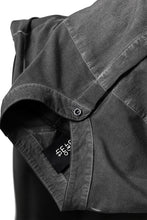 Load image into Gallery viewer, thomkrom NO COLLAR SHIRT/ JERSEY+WOVEN (BLACK OIL)