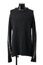 Load image into Gallery viewer, thomkrom HAND STITCH KNIT PULLOVER / ALPACA WOOL (BLACK)