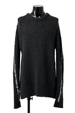Load image into Gallery viewer, thomkrom HAND STITCH KNIT PULLOVER / ALPACA WOOL (BLACK)