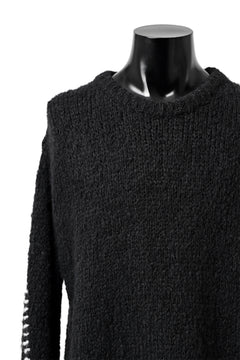 Load image into Gallery viewer, thomkrom HAND STITCH KNIT PULLOVER / ALPACA WOOL (BLACK)