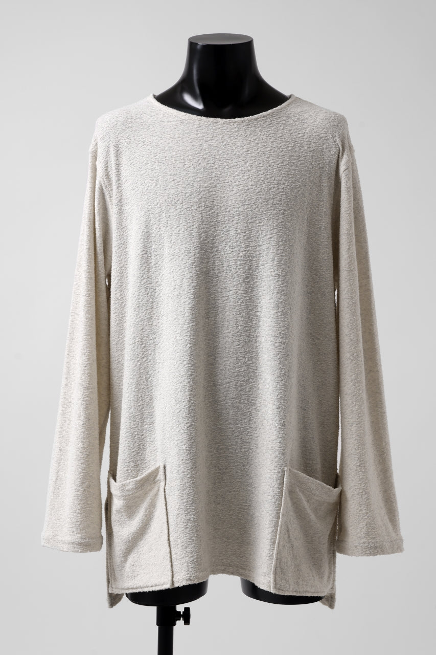 Load image into Gallery viewer, ISAMU KATAYAMA BACKLASH LONG SLEEVE CUT & SEWN / RANDOM PILE FABRIC (BEIGE)