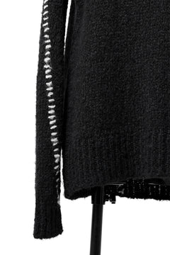 Load image into Gallery viewer, thomkrom HAND STITCH KNIT PULLOVER / ALPACA WOOL (BLACK)