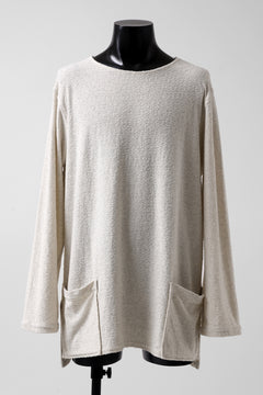 Load image into Gallery viewer, ISAMU KATAYAMA BACKLASH LONG SLEEVE CUT & SEWN / RANDOM PILE FABRIC (BEIGE)
