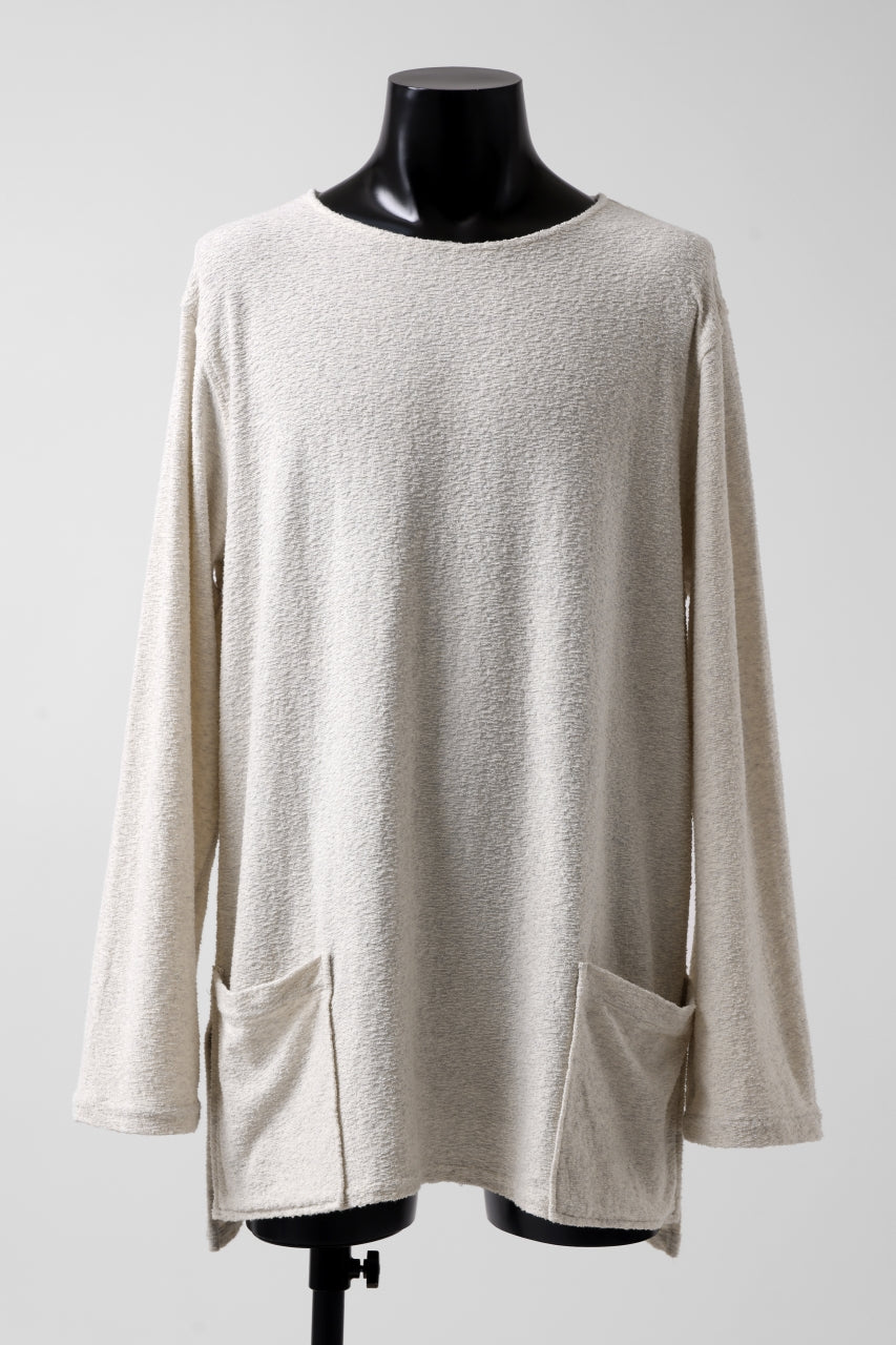 Load image into Gallery viewer, ISAMU KATAYAMA BACKLASH LONG SLEEVE CUT & SEWN / RANDOM PILE FABRIC (BEIGE)