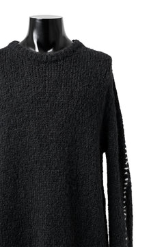 Load image into Gallery viewer, thomkrom HAND STITCH KNIT PULLOVER / ALPACA WOOL (BLACK)