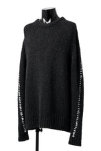 Load image into Gallery viewer, thomkrom HAND STITCH KNIT PULLOVER / ALPACA WOOL (BLACK)