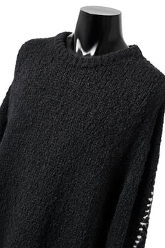 Load image into Gallery viewer, thomkrom HAND STITCH KNIT PULLOVER / ALPACA WOOL (BLACK)