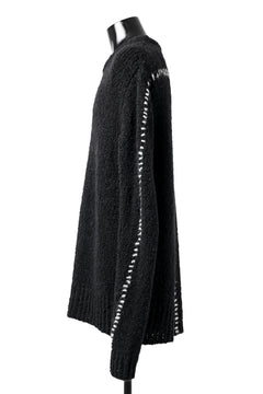Load image into Gallery viewer, thomkrom HAND STITCH KNIT PULLOVER / ALPACA WOOL (BLACK)