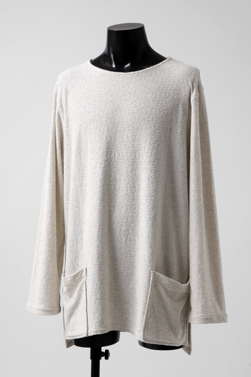 Load image into Gallery viewer, ISAMU KATAYAMA BACKLASH LONG SLEEVE CUT & SEWN / RANDOM PILE FABRIC (BEIGE)