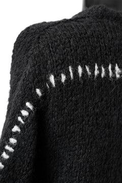 Load image into Gallery viewer, thomkrom HAND STITCH KNIT PULLOVER / ALPACA WOOL (BLACK)