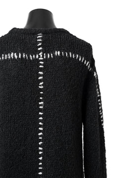 Load image into Gallery viewer, thomkrom HAND STITCH KNIT PULLOVER / ALPACA WOOL (BLACK)